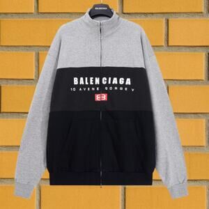 Classic Balenciaga Black And Gray Sweatshirt Men's
